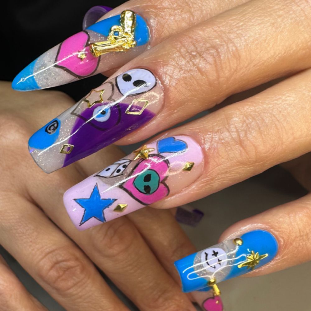 Cartoon nail art